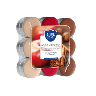 Свещи чаени Ябълка и Канела 18бр