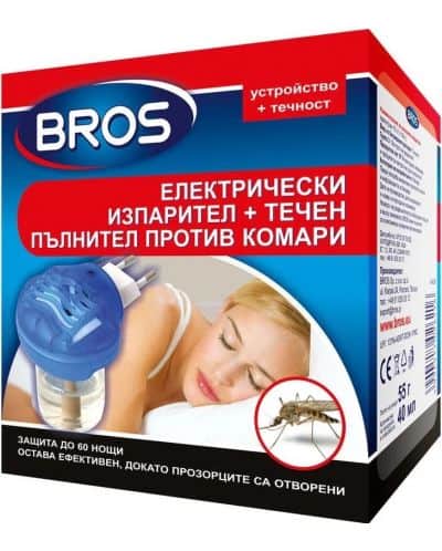 Ел.изпарит. п/в комари Bros + теч. пълнит.