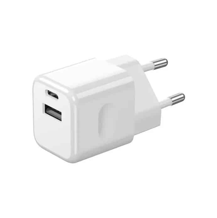 Заряден адаптер  1 PD+1 QC PORT БЯЛ  30W