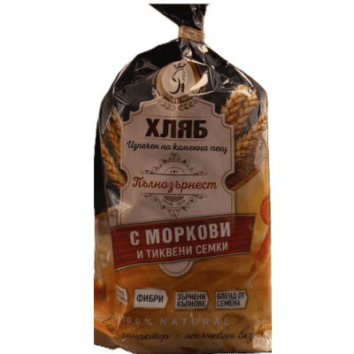 Хляб Яна  с моркови и тиквени  семки 400гр