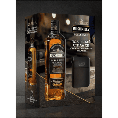 Уиски Black Bush 0.7л + картхолдър