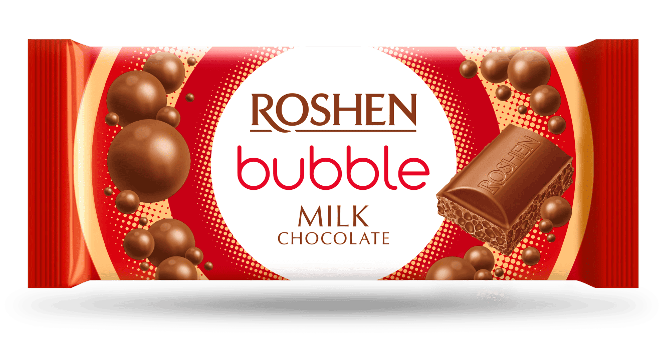 Аеро шоколад Roshen Bubble млечен 80гр