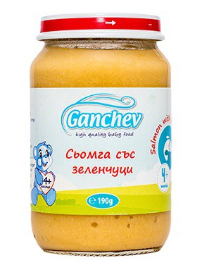 Пюре Ganchev Сьомга със Зеленчуци 190гр