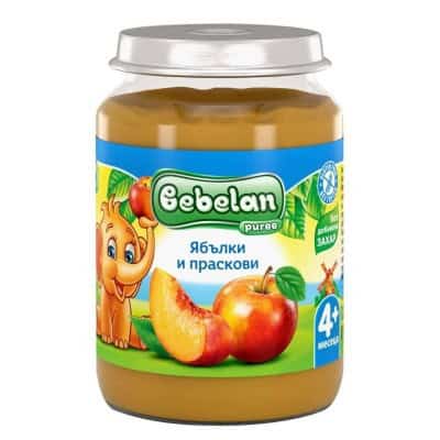 Пюре Bebelan Ябълки и Праскови 4м 190гр