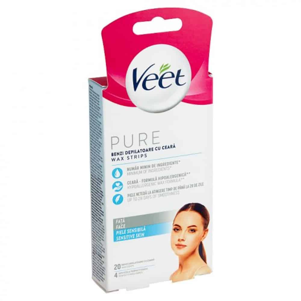 Депил.ленти за лице Veet Хипо. 20бр