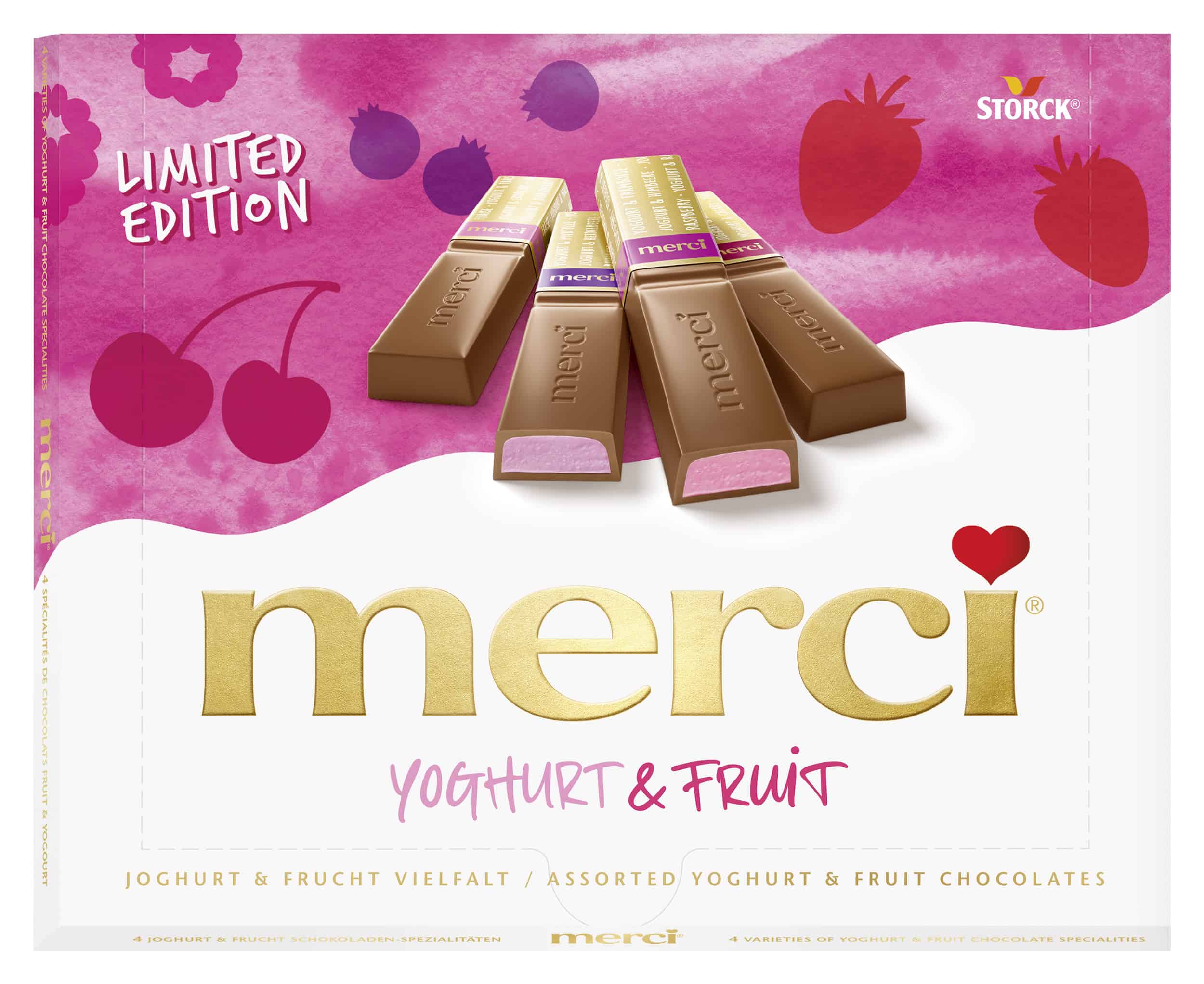 Шоколадови бонбони Merci йогурт и плодове 250гр