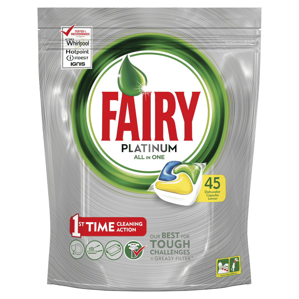 Таблетки за съдом. Fairy Platinum 45бр