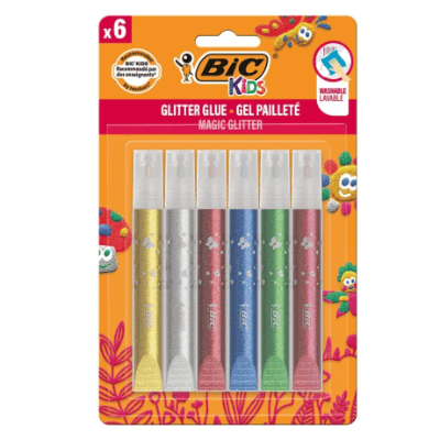 Блестящо лепило Металик BIC, 6 броя 