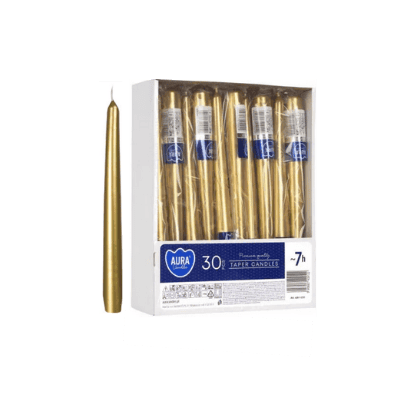 Свещ конус златна