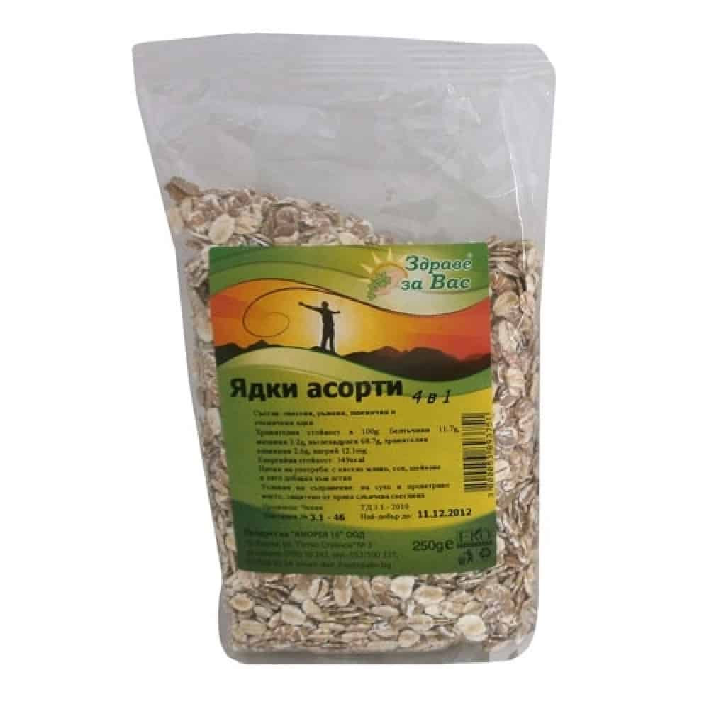 Овесени ядки асорти 4в1 Здраве за Вас 250 гр
