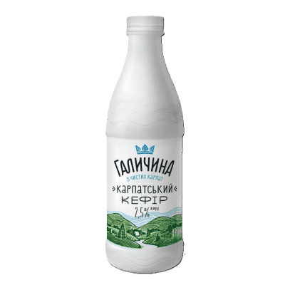 Кефир карпатський 2,5% 870гр