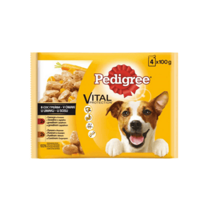 Храна Pedigree пауч смес 4х100 гр