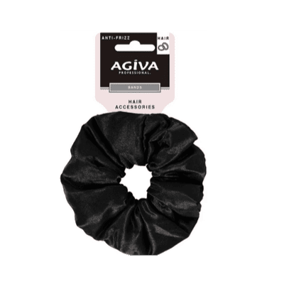 Ластик скрънчи agiva pro сатен черен 13см