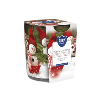 Свещ в чаша Щастлива Коледа