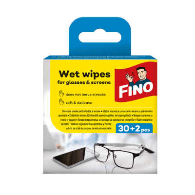Влажни кърпи Fino за очила, 30 бр