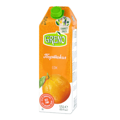 Сок Greno портокал  1.5л