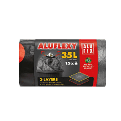 Торби за смет Alufix с връзки 35л/15бр гр.
