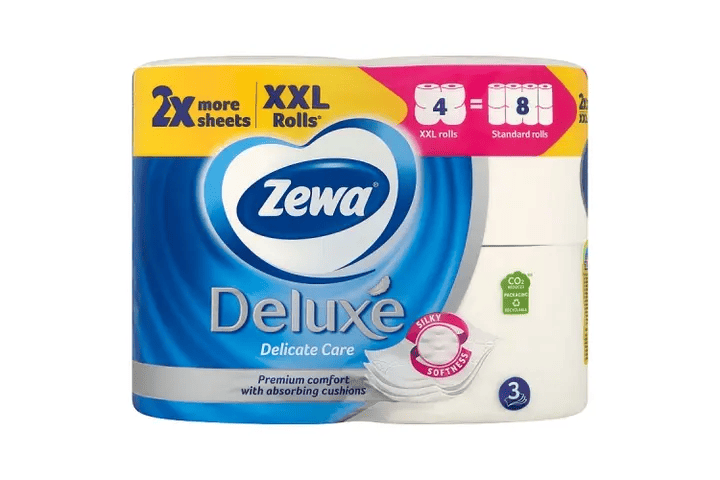 Тоалетна хартия Zewa Deluxe Деликат XXL4бр