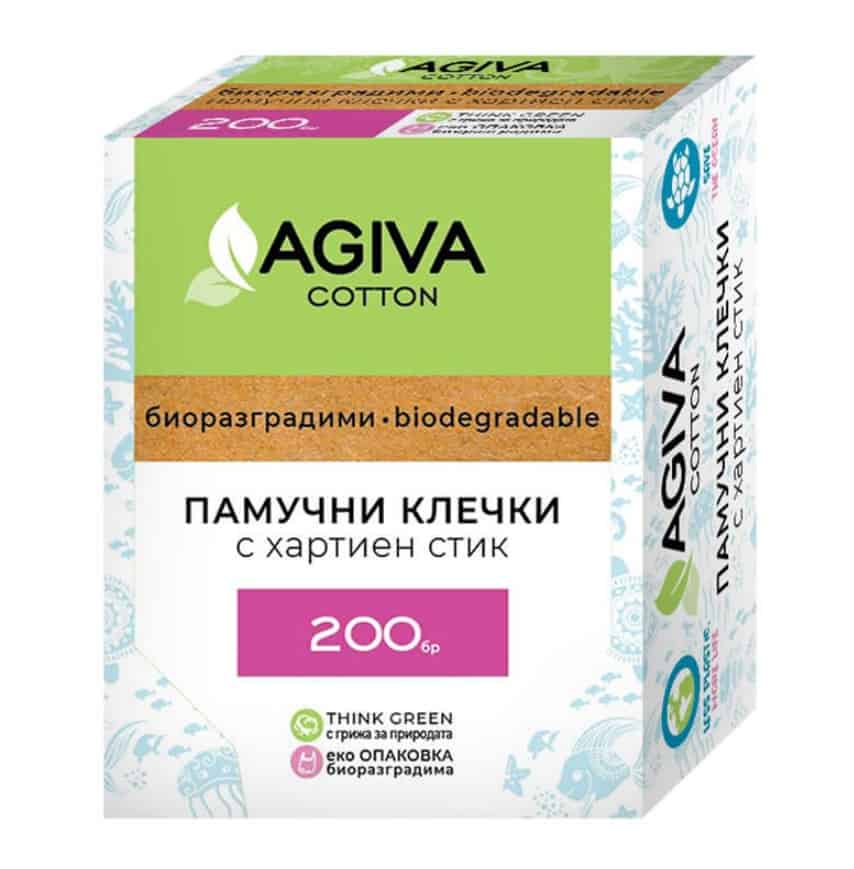 Биоразградими клечки за уши Agiva Cotton 200 бр