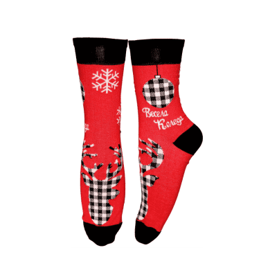 Чорапи коледа в червено