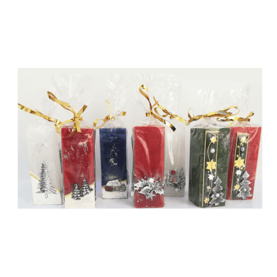 Свещ призма 156 гр. коледна