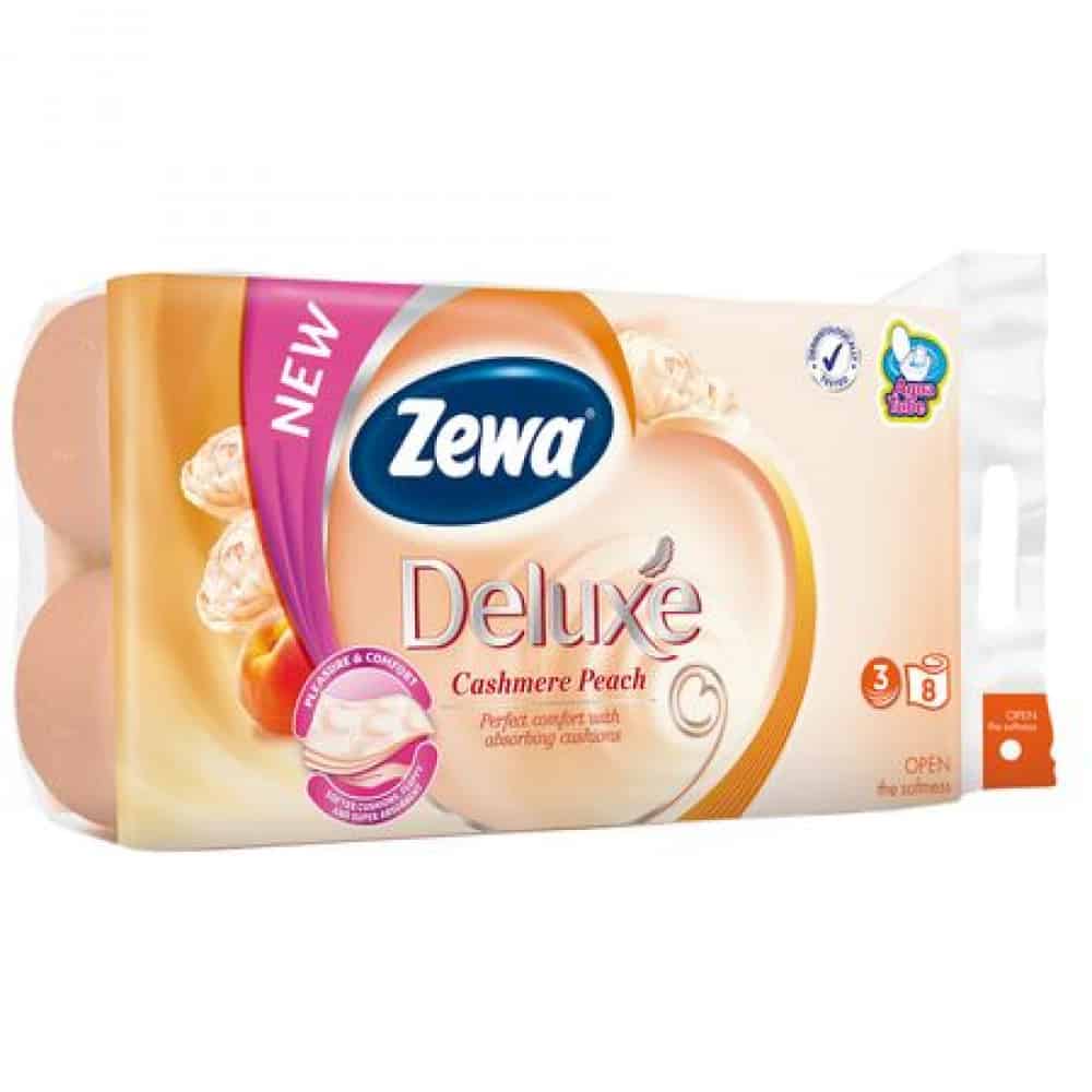 Тоал. хартия Zewa Deluxe Праскова 8бр