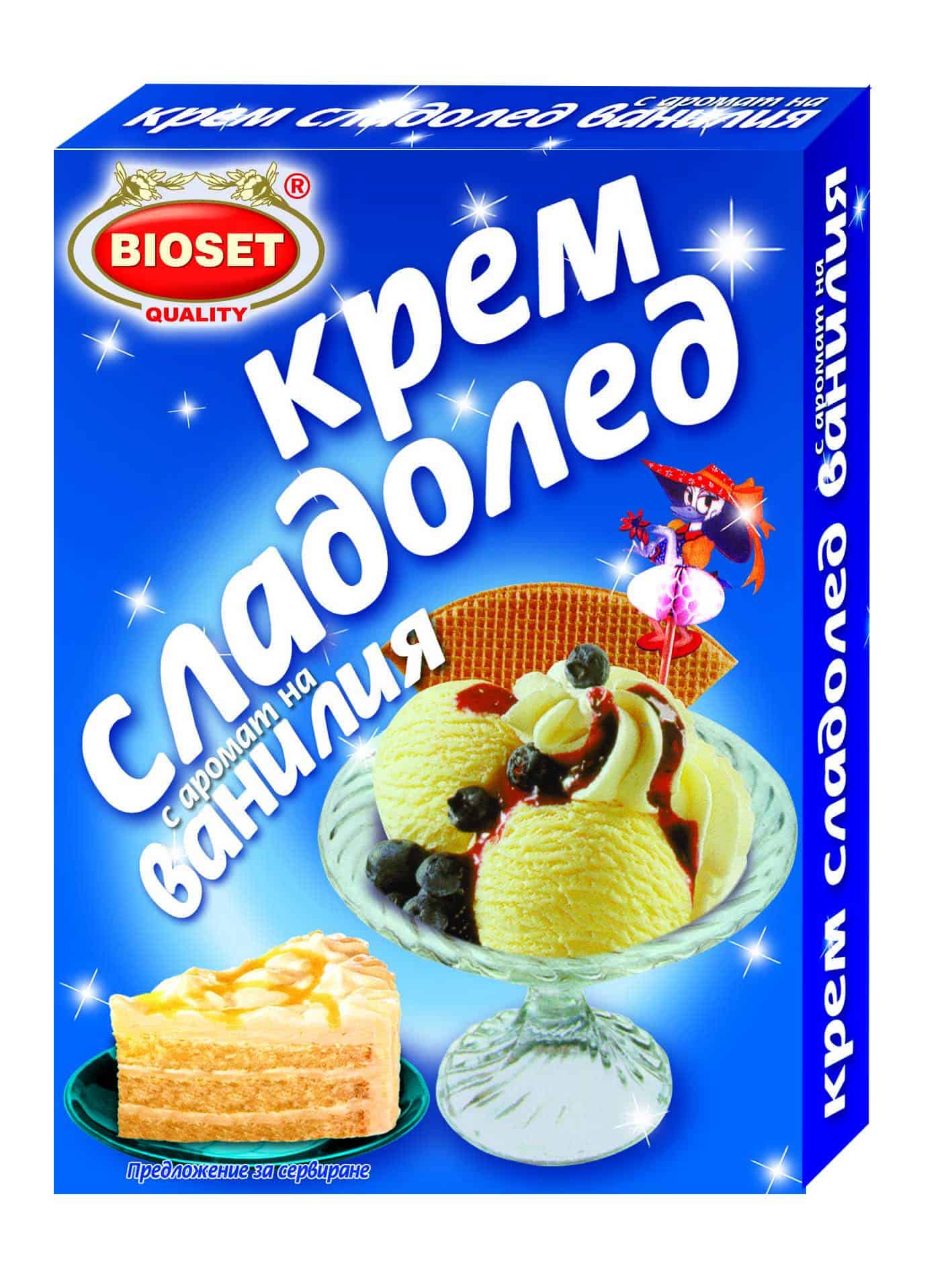 Крем сладолед Биосет ванилия 60 гр