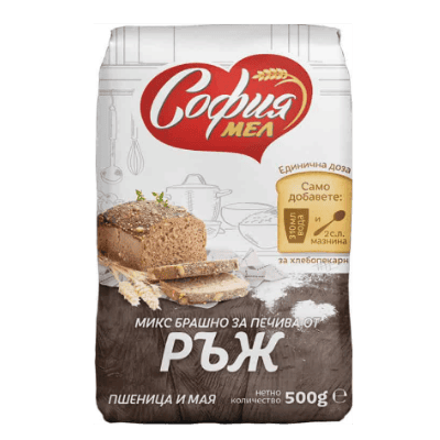Брашно микс ръж и пшеница София Мел 500 гр