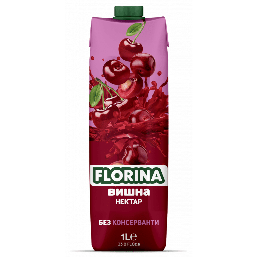 Плодова напитка Florina Вишна 25% 1 л