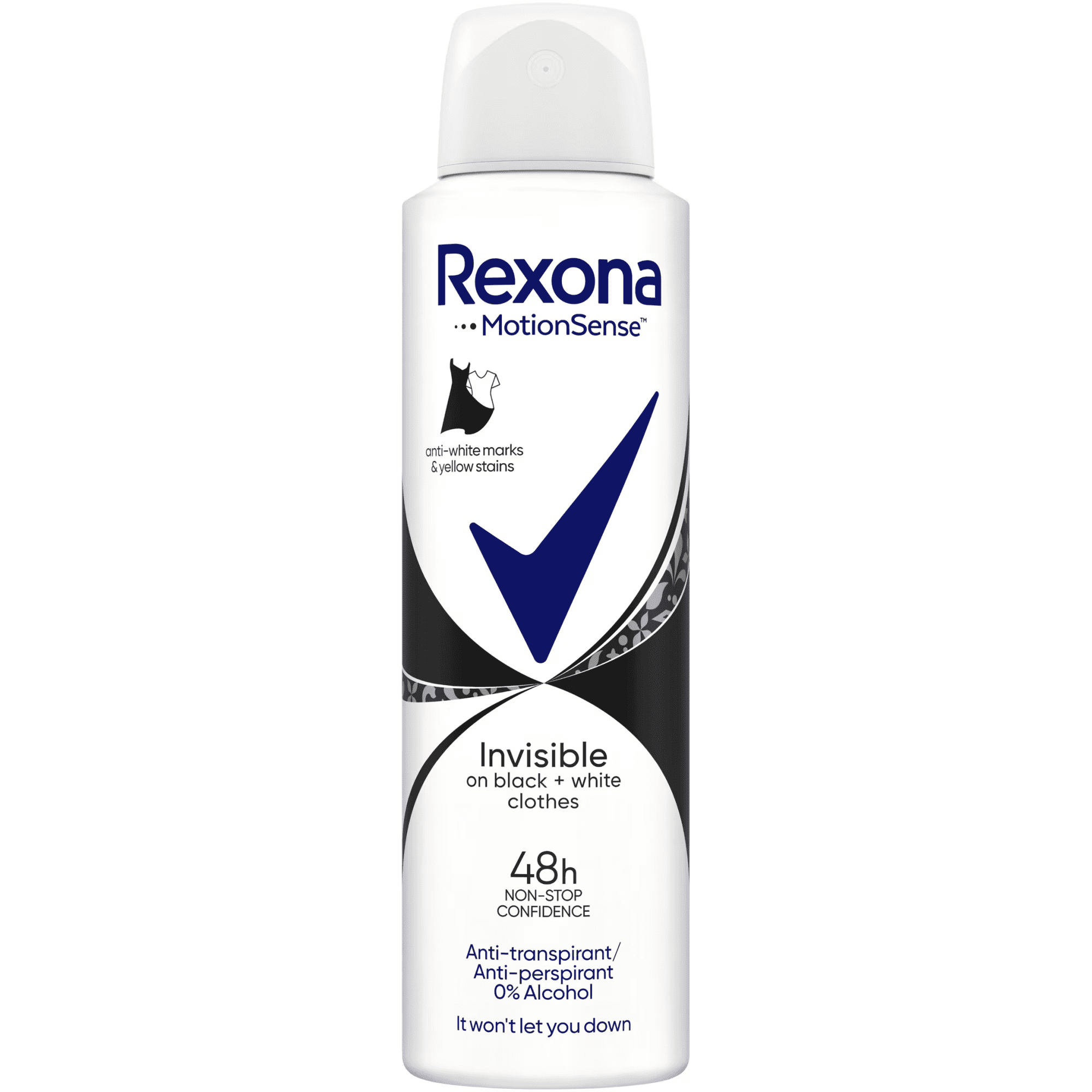 Дезодорант Rexona черни/бели дрехи 150мл