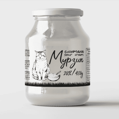 Заквасена сметана Мурзик 20% 480гр