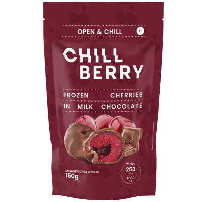Малина в млечен шоколад 150гр chillberry