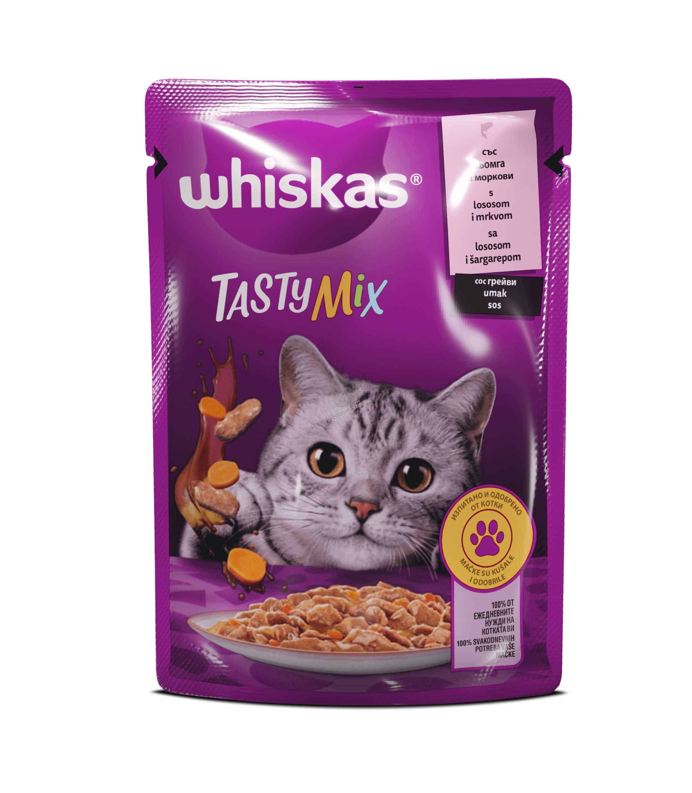 Храна Whiskas Pouch сьомга и моркови 85гр