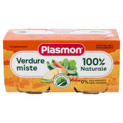 Меню от зеленчуков микс Plasmon 2x80гр