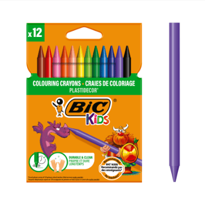 Маслени пастели BIC Plastidecor в 12 цвята