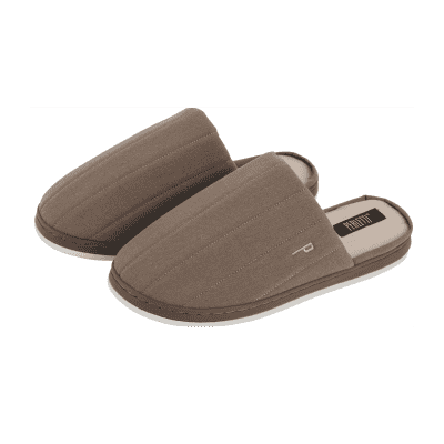 Мъжки чехли кафяв памук Perletti