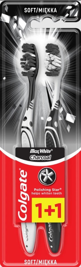 Четка Colgate Max White Charcoal, 2 броя