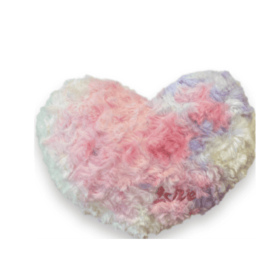 Плюшено сърце меланж 17см