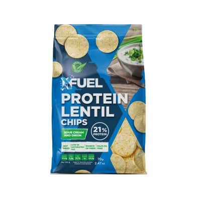 Чипс прот.xfuel лук/сметана 70гр