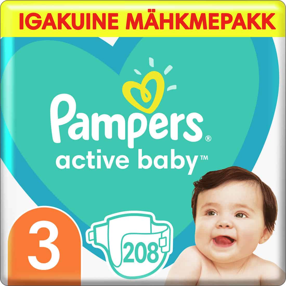 Пелени Pampers MSB S3 миди 208бр