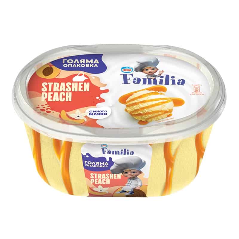 Сладолед Familia праскова 1,2 л / 505 гр