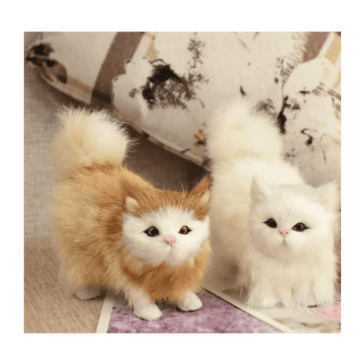 Плюшена реалистична котка 15см