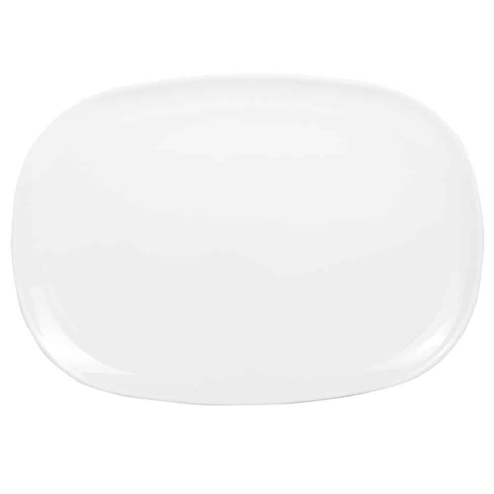 Плато правоъгълно бяло 34х24 см.