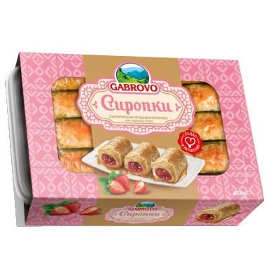 Пурички сиропирани ягода 450гр