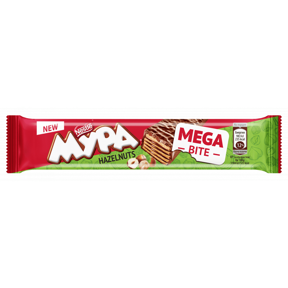Вафла Мура Mega Bite с лешник 45гр
