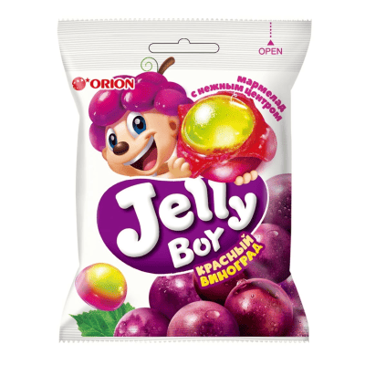 Желирани бонбони jelly boy грозде 66гр