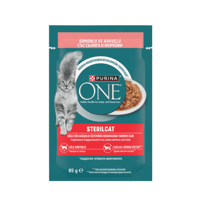 Храна Purina ONE Ster.сьомга и морк. 85гр.