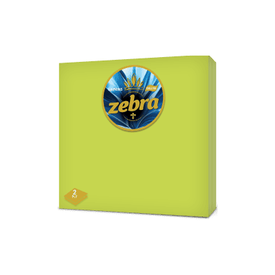 Зелени салфетки Zebra Gold 35бр