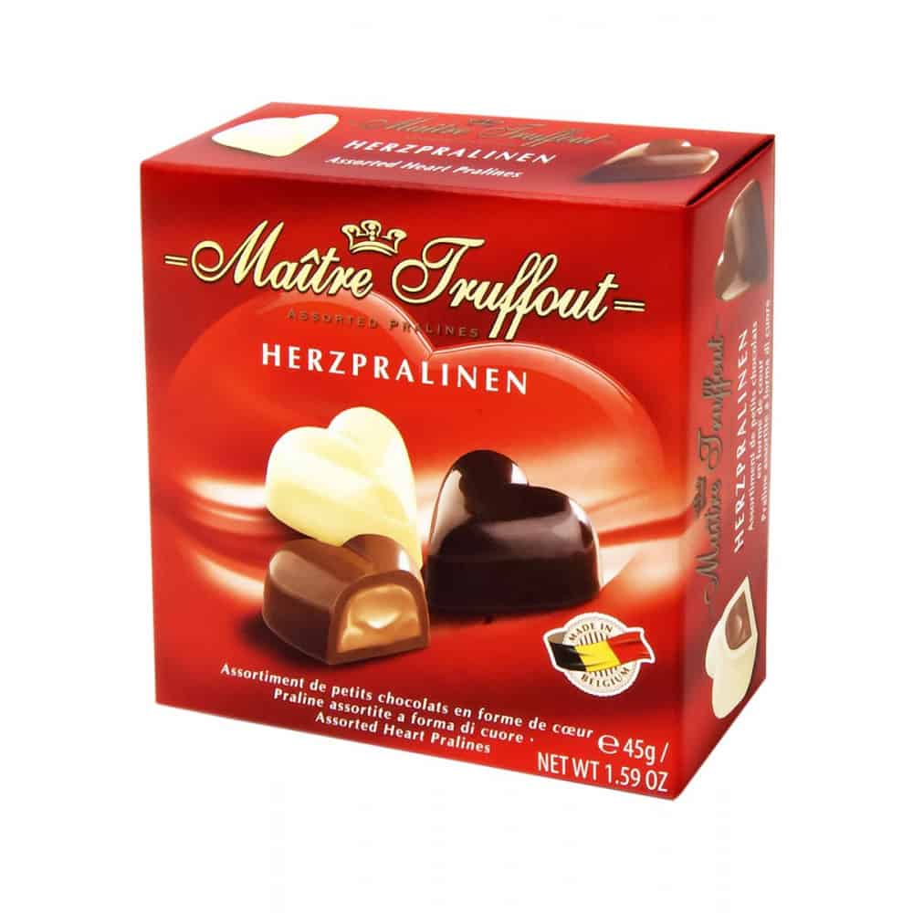 Шоко.бонбони сърца Maitre Truffout 45 гр