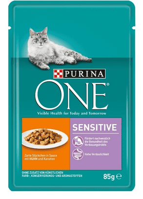 Храна Purina ONE Sens.пиле и моркови 85гр.